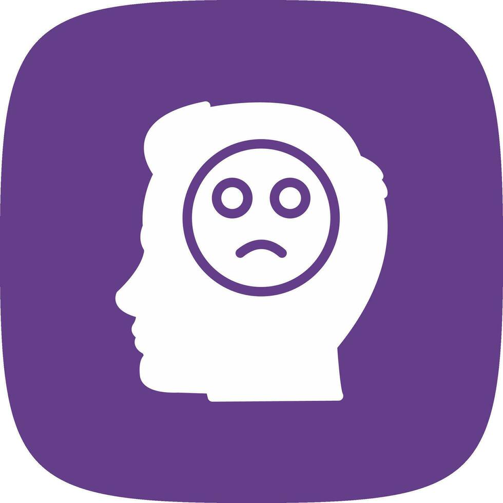 Emotions Sad Creative Icon Design vector