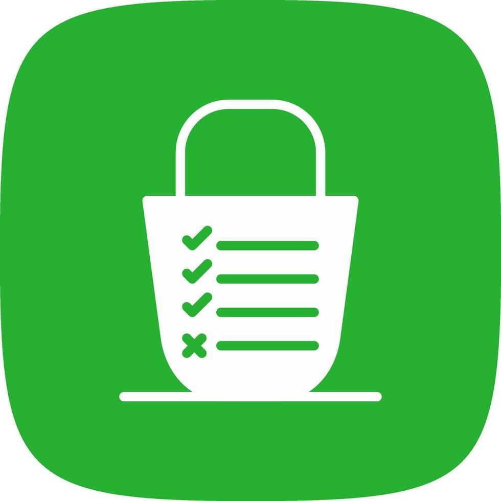 Bucket List Creative Icon Design vector