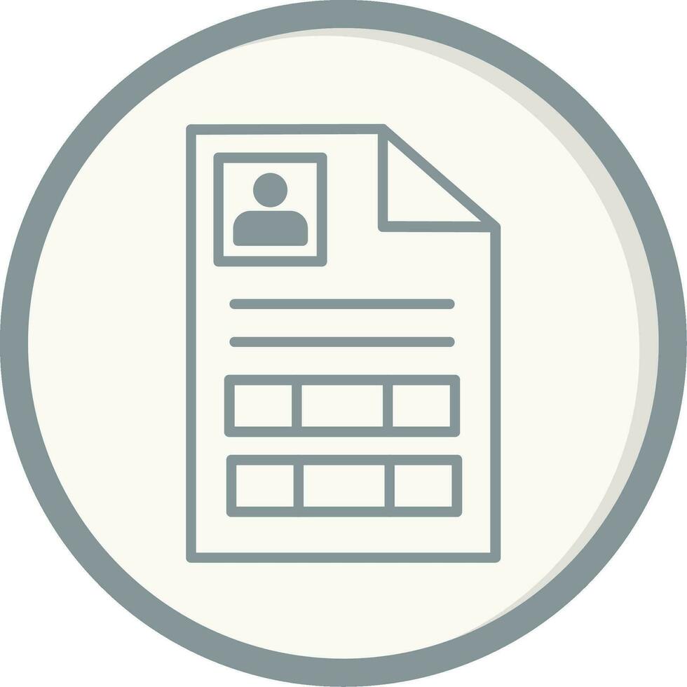 Curriculum Vitae Vector Icon