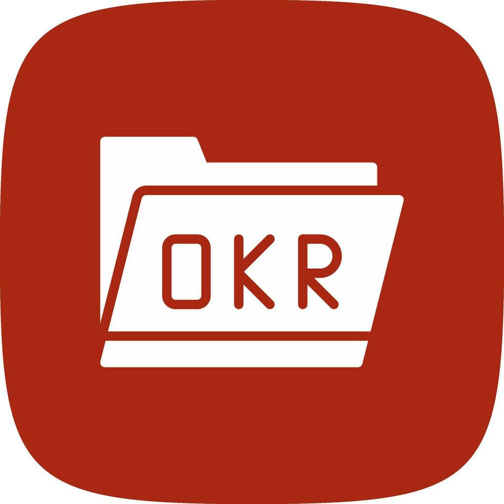 Okr Folder Creative Icon Design vector