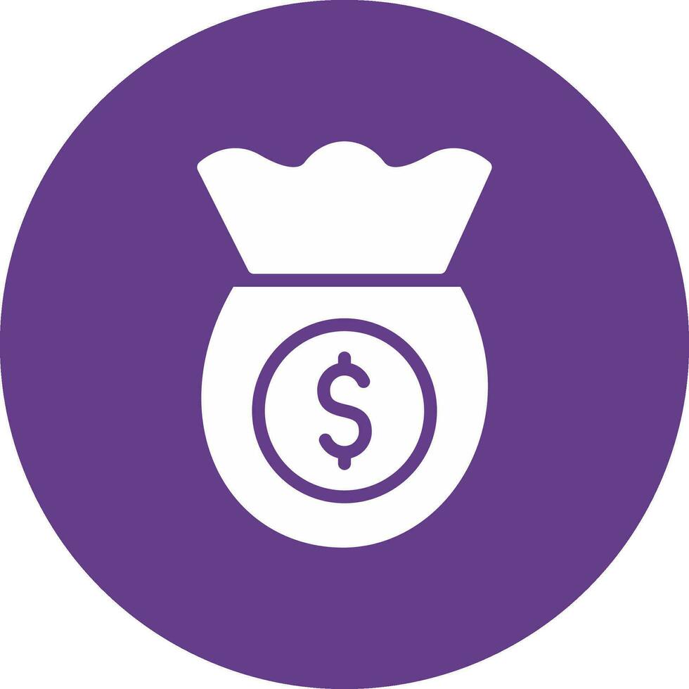 diseño de icono creativo de bolsa de dinero vector