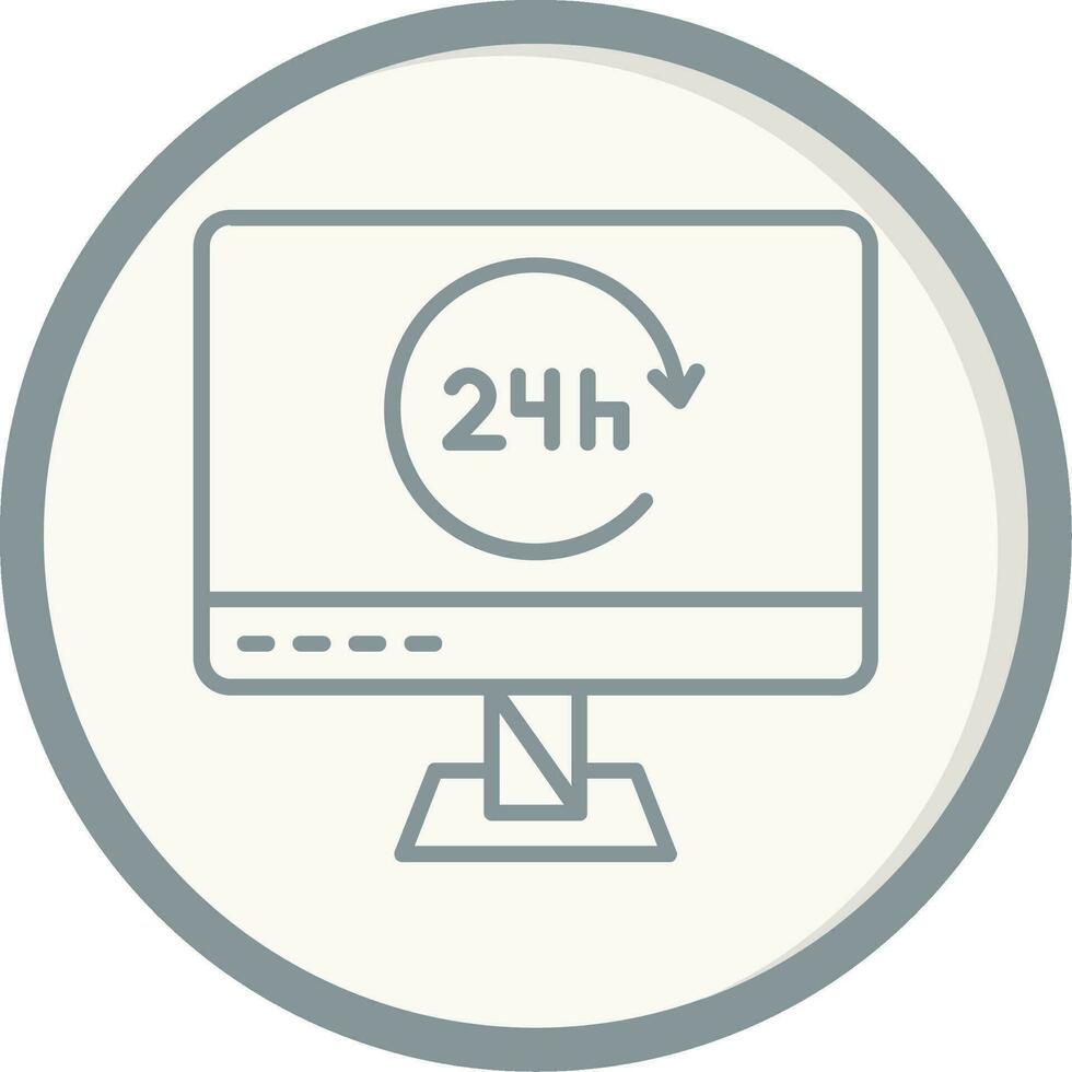 24 Hours Vector Icon