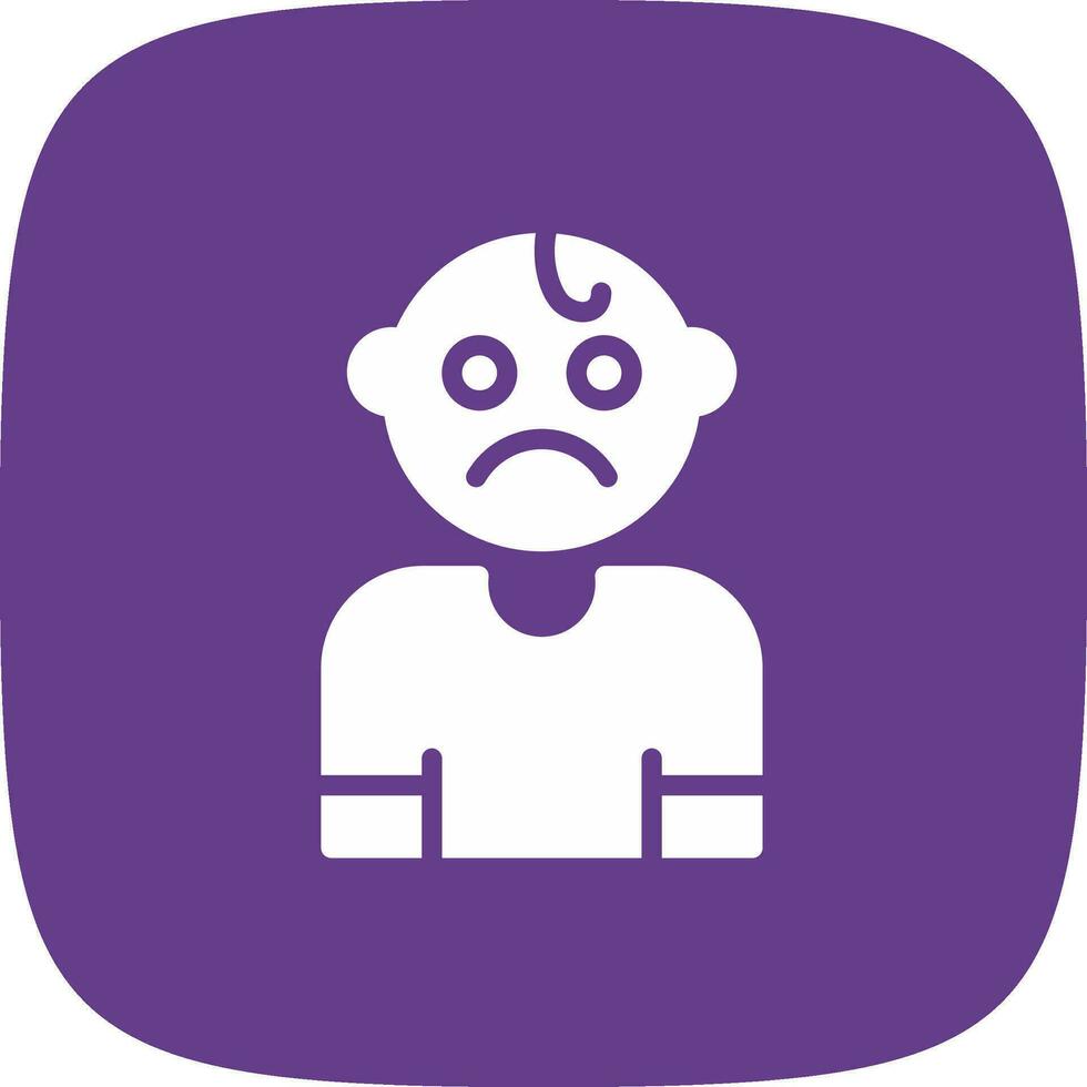Sad Baby Creative Icon Design vector