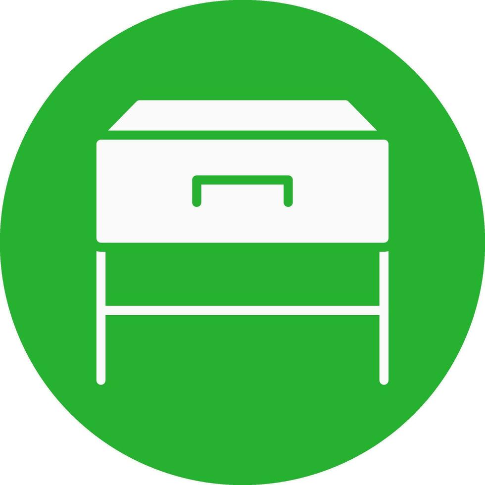 Bedside Table Creative Icon Design vector