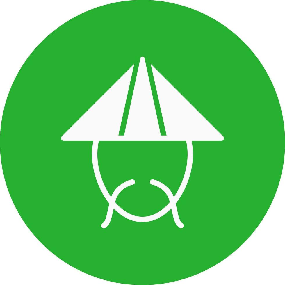 Bamboo Hat Creative Icon Design vector