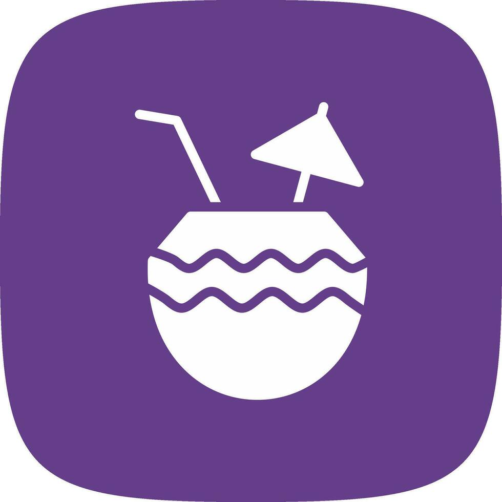 Coconut Drink Creative Icon Design vector