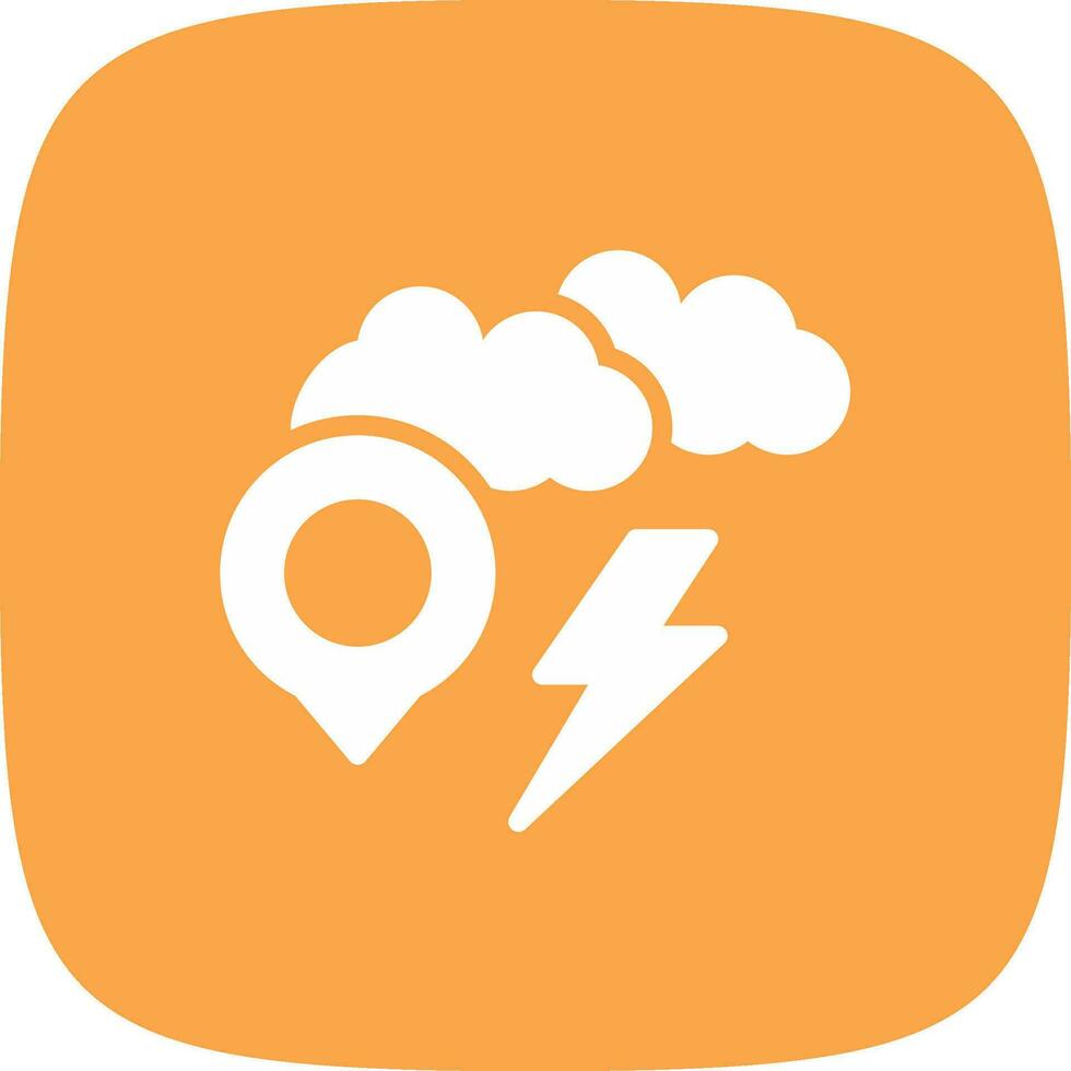 Storm Location Creative Icon Design vector