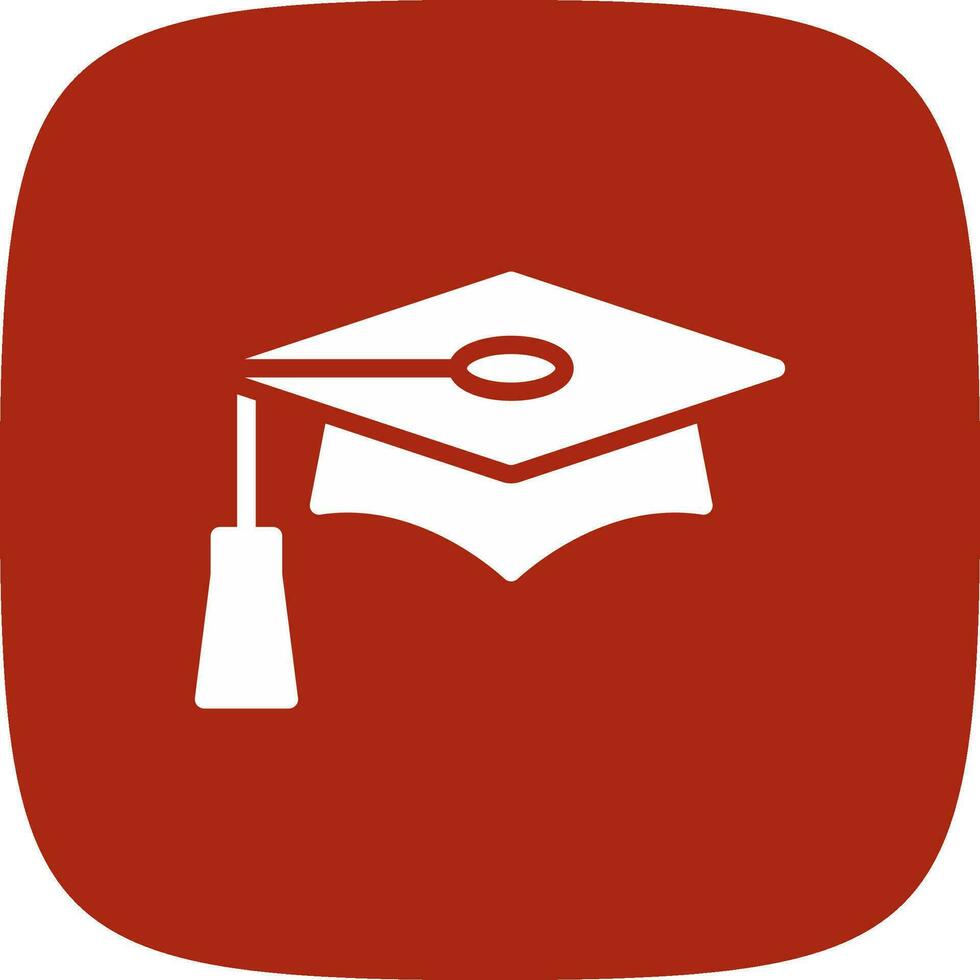 Graduation Cap Creative Icon Design vector