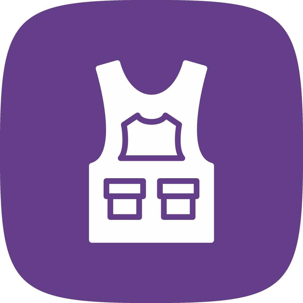 Bulletproof Vest Creative Icon Design vector