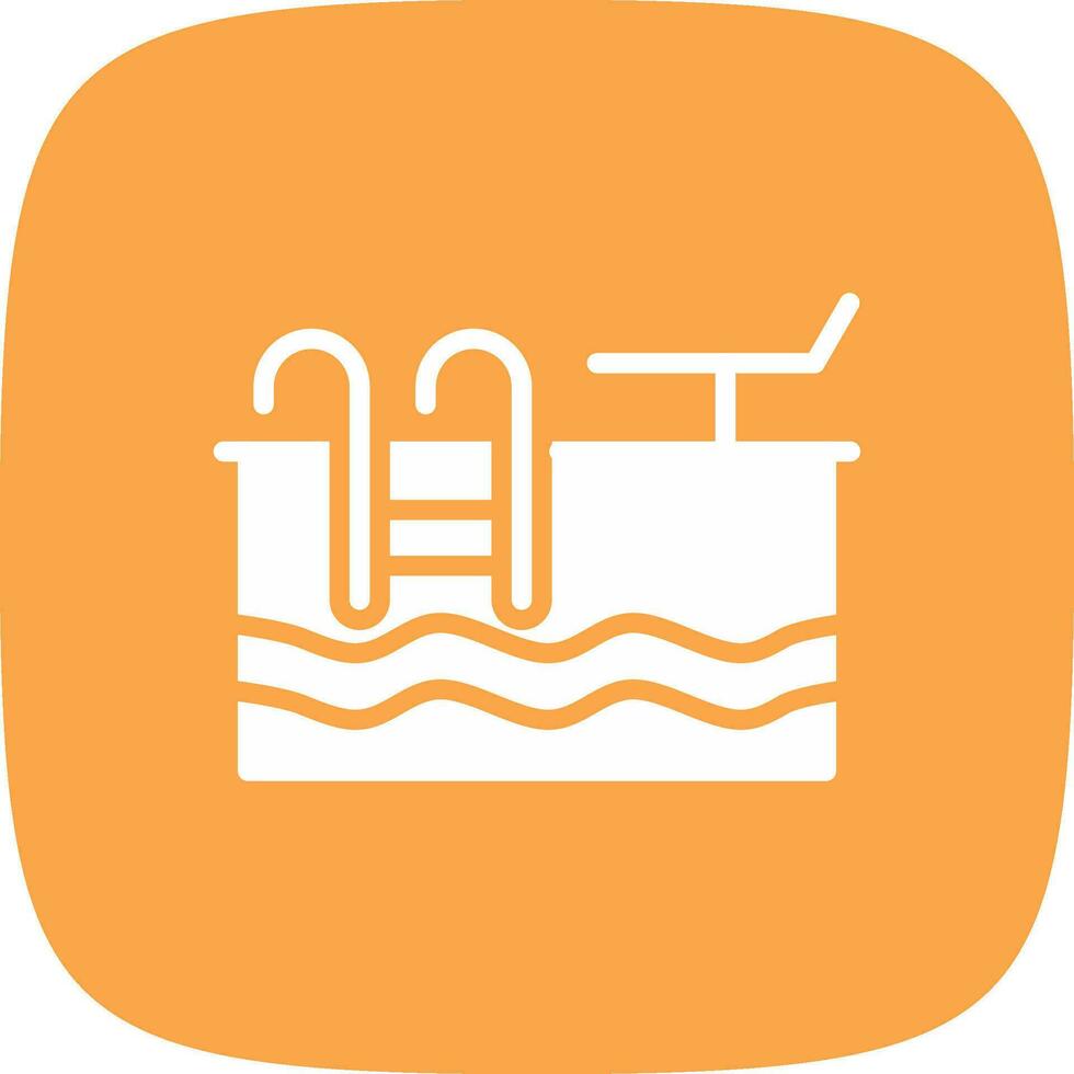 Swimming Pool Creative Icon Design vector