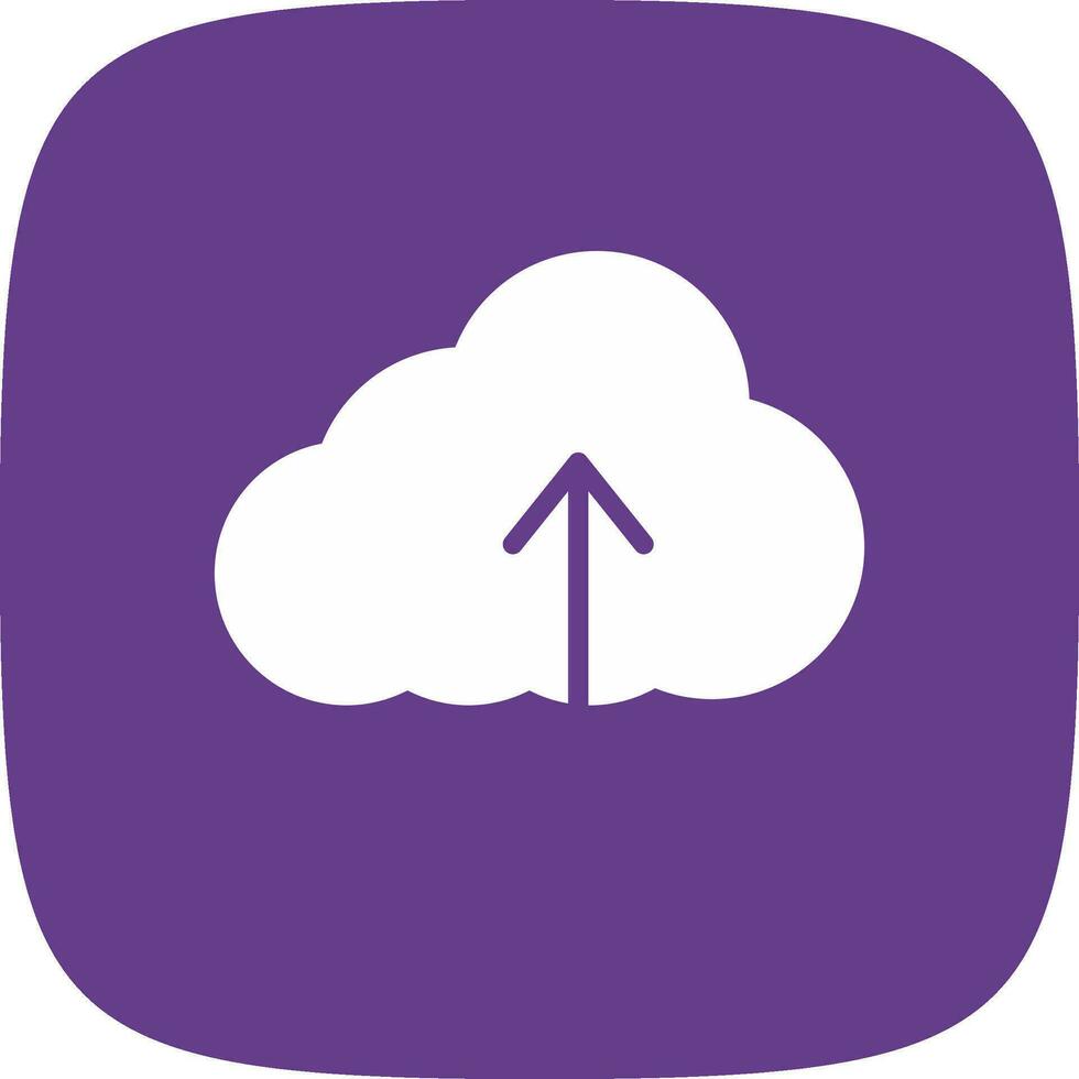 Cloud Upload Creative Icon Design vector