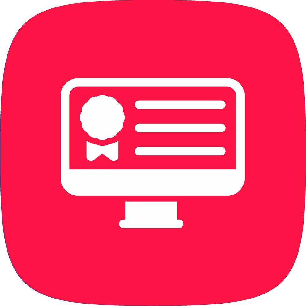 Online Certificate Creative Icon Design vector