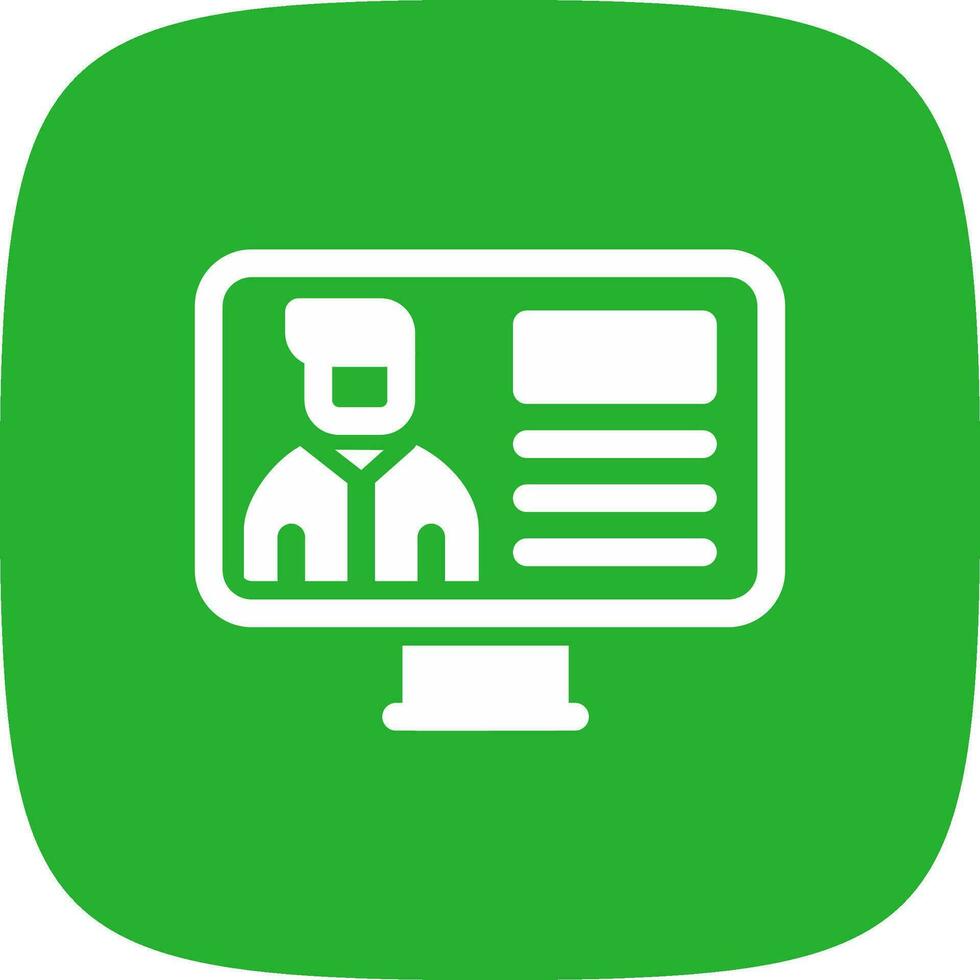 Online Lecture Creative Icon Design vector