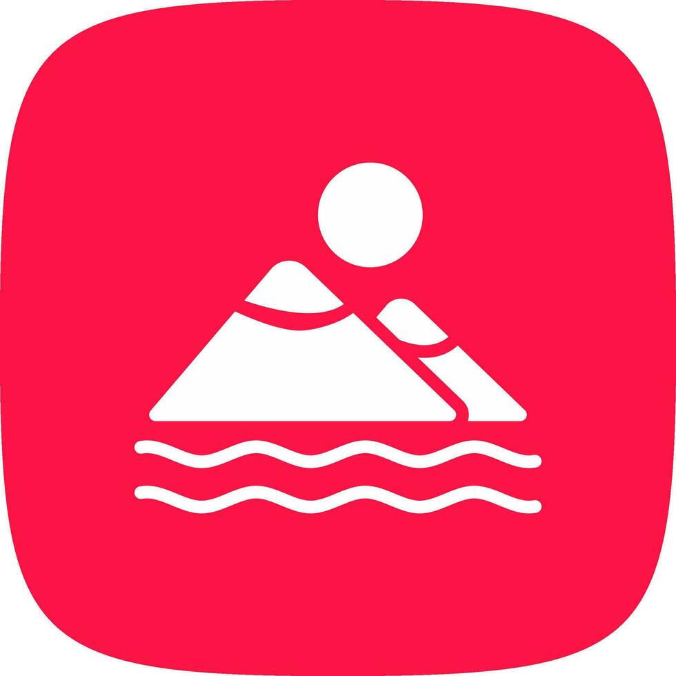 Lake Landscape Creative Icon Design vector