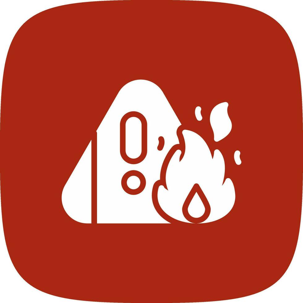 Fire Warning Creative Icon Design vector