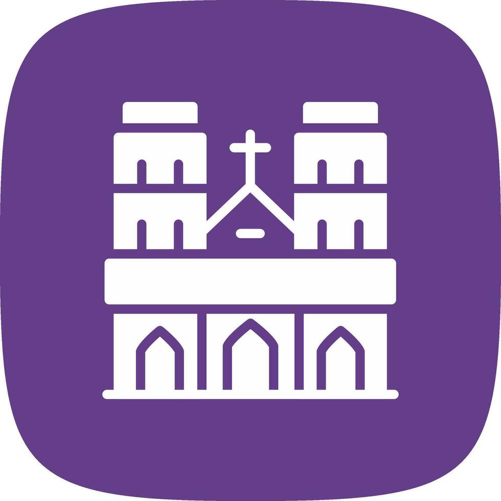 Notre Dame Creative Icon Design vector