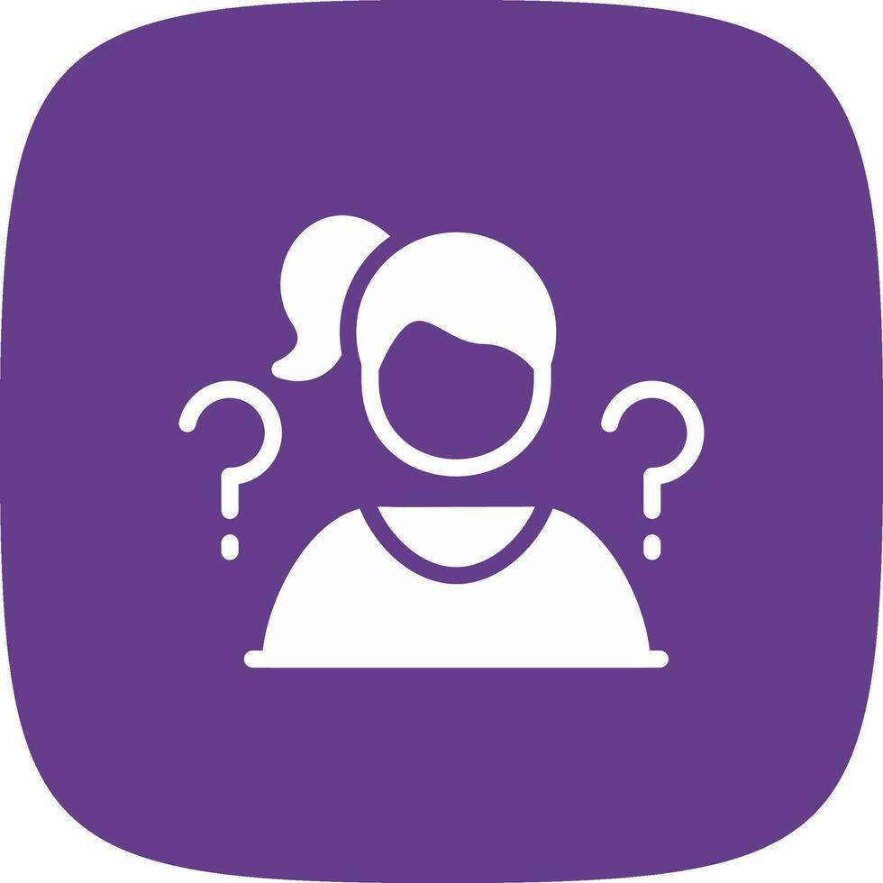 Confused Creative Icon Design vector