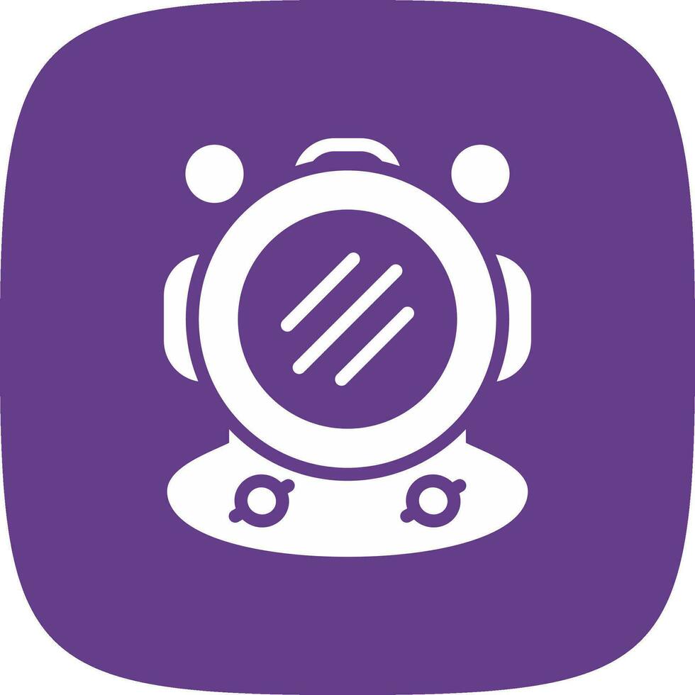 Diving Helmet Creative Icon Design vector