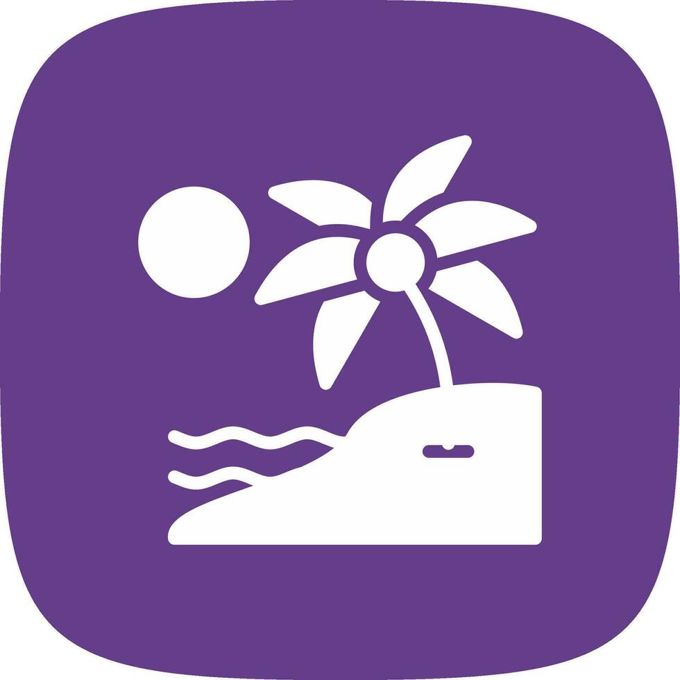 Island Landscape Creative Icon Design vector