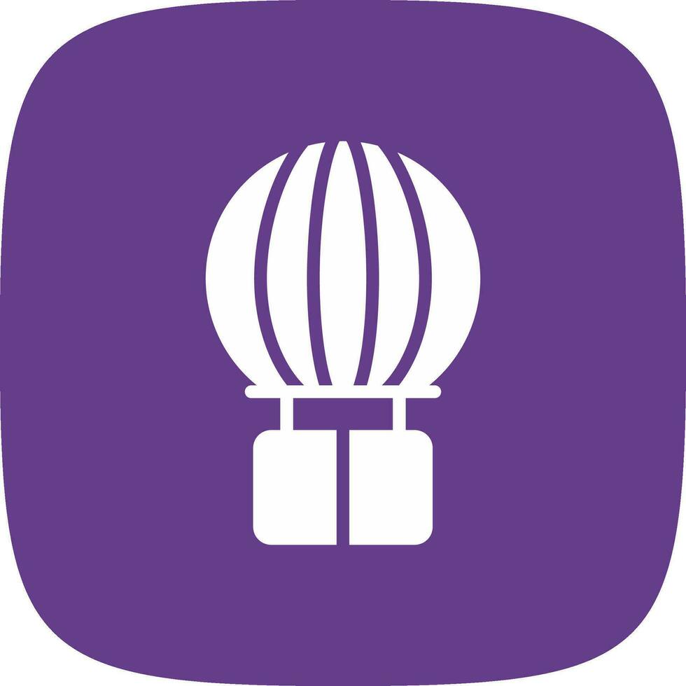 Hot Air Balloon Creative Icon Design vector