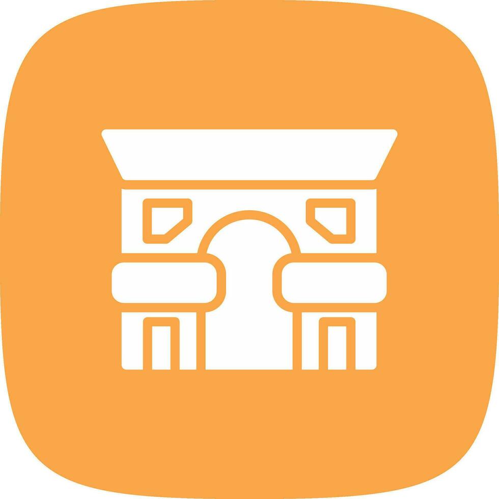 Arc De Triomphe Creative Icon Design vector