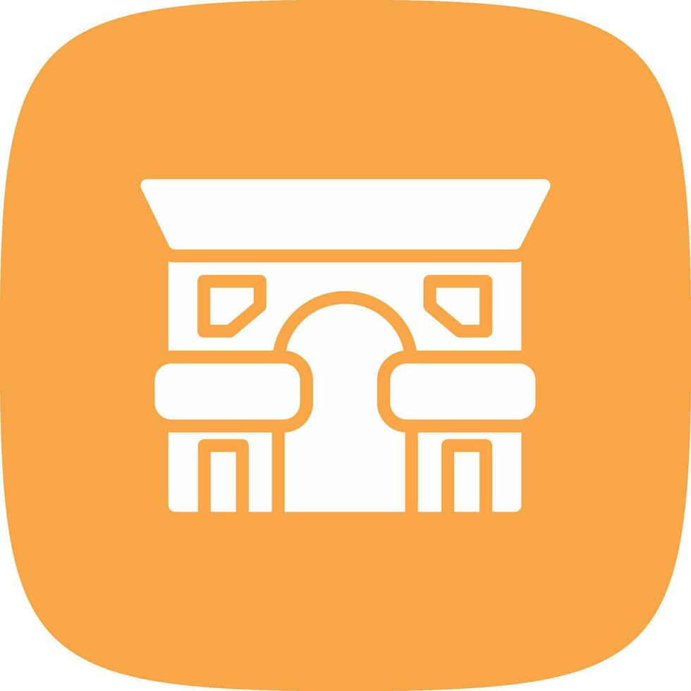 diseño de icono creativo de arc de triomphe vector