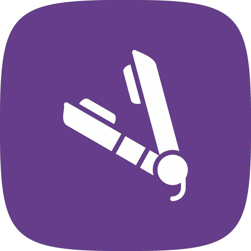 Hair Straightener Creative Icon Design vector