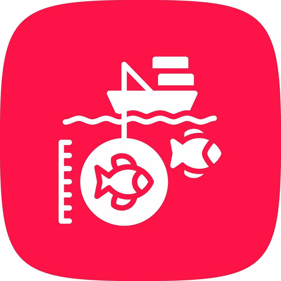 Deep Sea Fishing Creative Icon Design vector