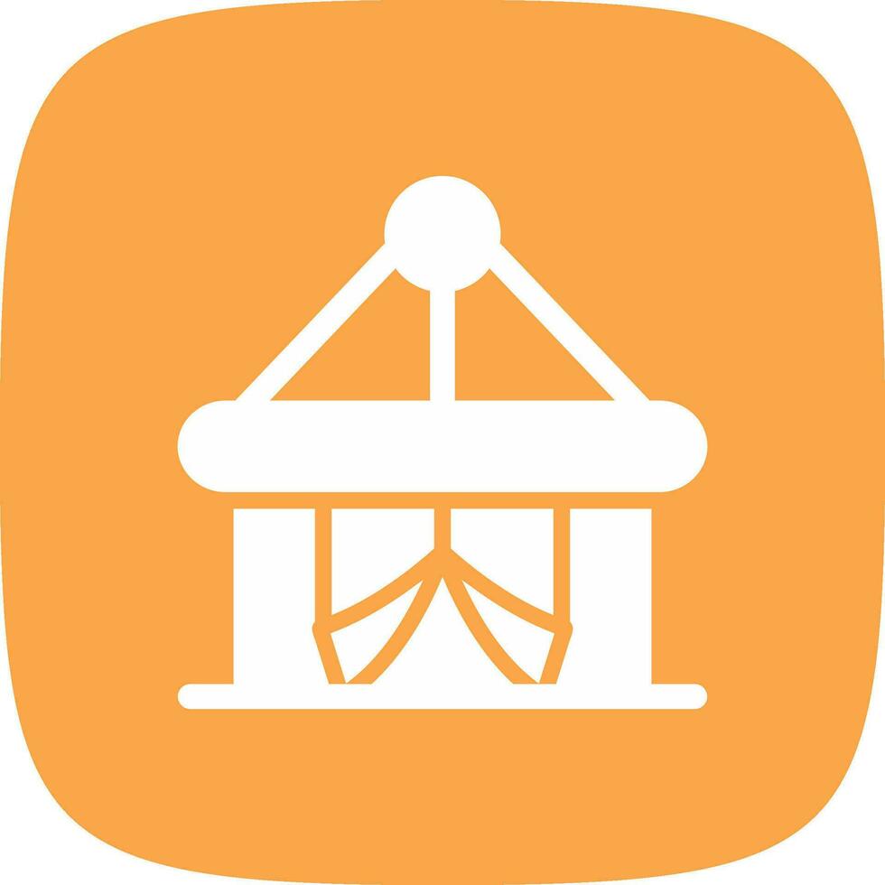 Circus Tent Creative Icon Design vector