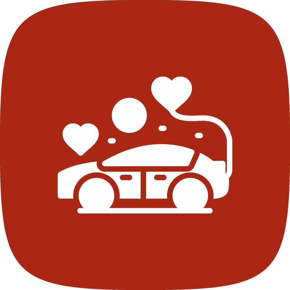 Wedding Car Creative Icon Design vector