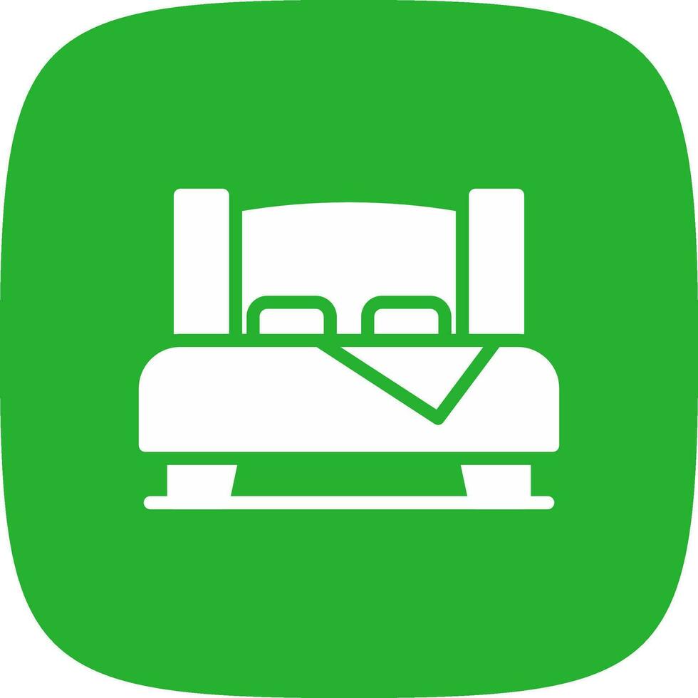 diseño de icono creativo de cama doble vector