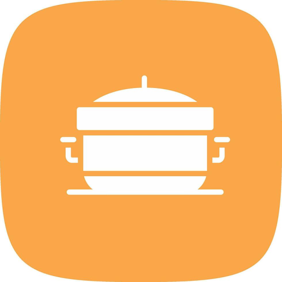 Cooking Pot Creative Icon Design vector