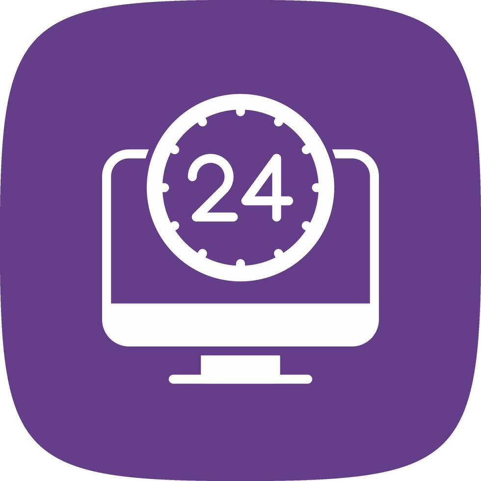 24 7 Monitoring Creative Icon Design vector