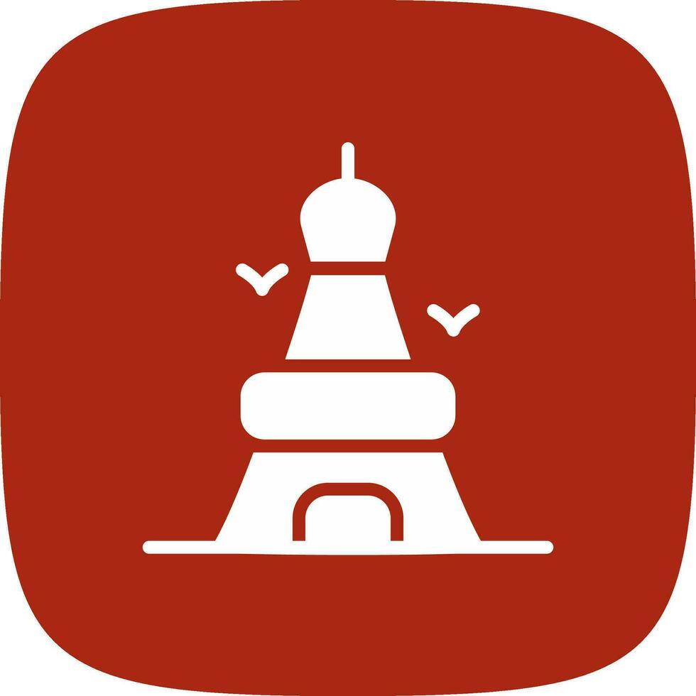 Eiffel Tower Creative Icon Design vector