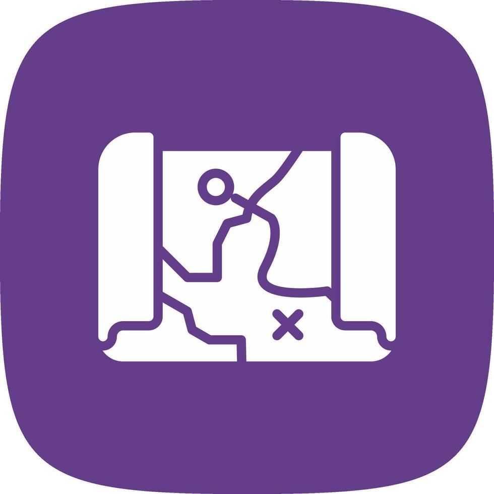 Treasure Map Creative Icon Design vector