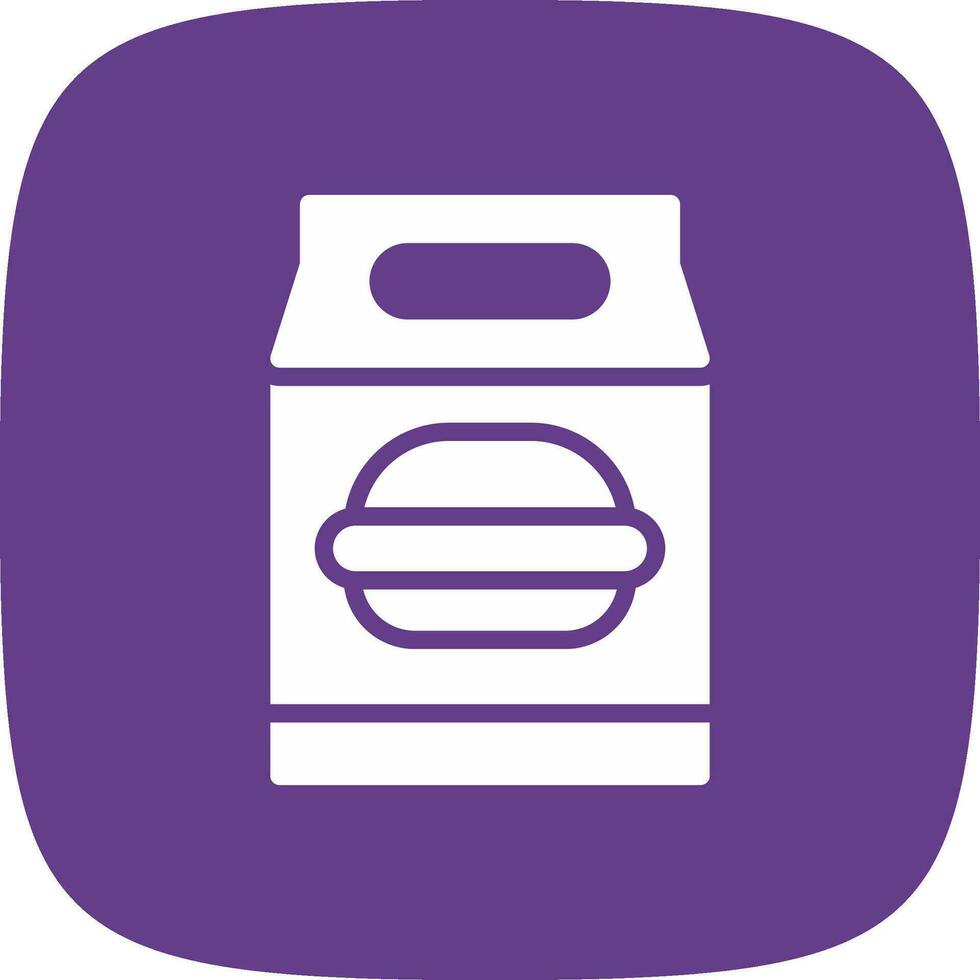 Lunch Bag Creative Icon Design vector
