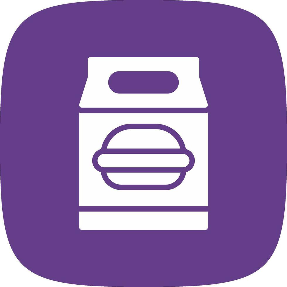 diseño de icono creativo de bolsa de almuerzo vector