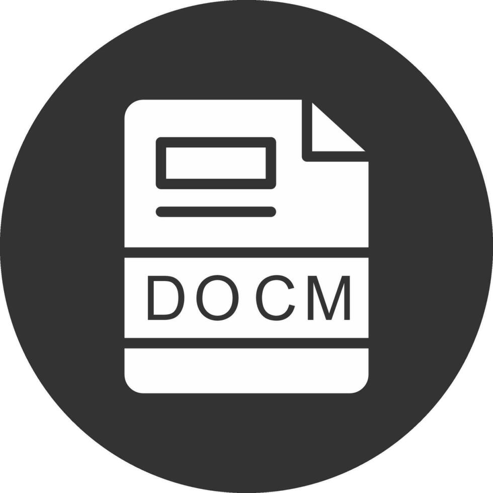 DOCM Creative Icon Design vector