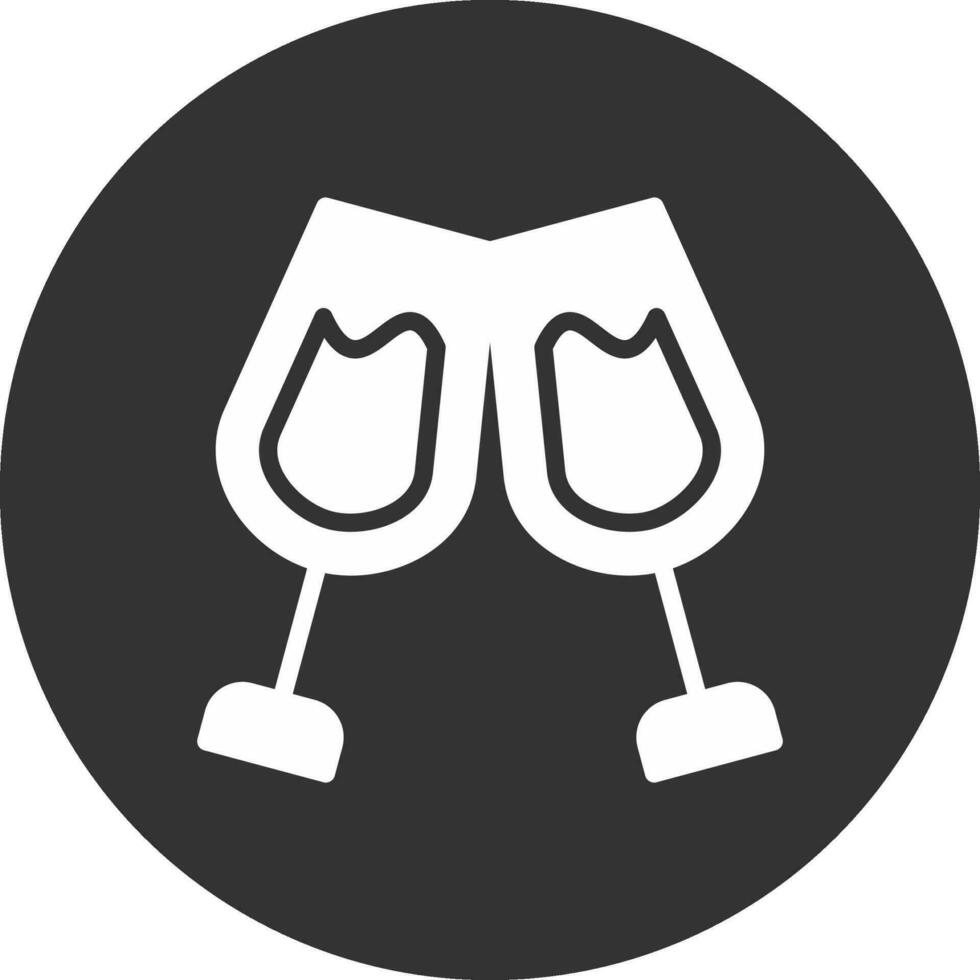 Glass Cheers Creative Icon Design vector