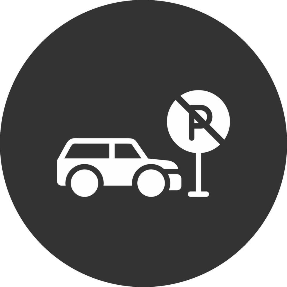 No Parking Creative Icon Design vector