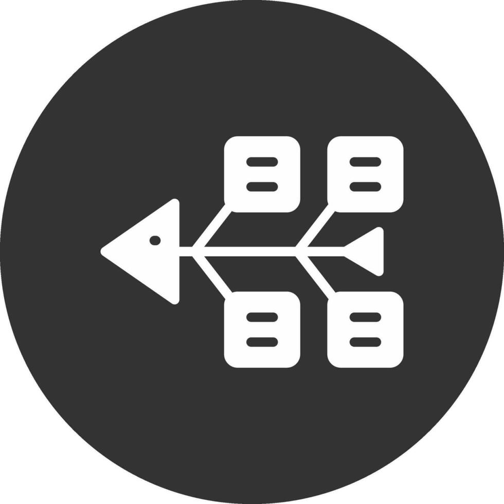 Fishbone Diagram Creative Icon Design vector