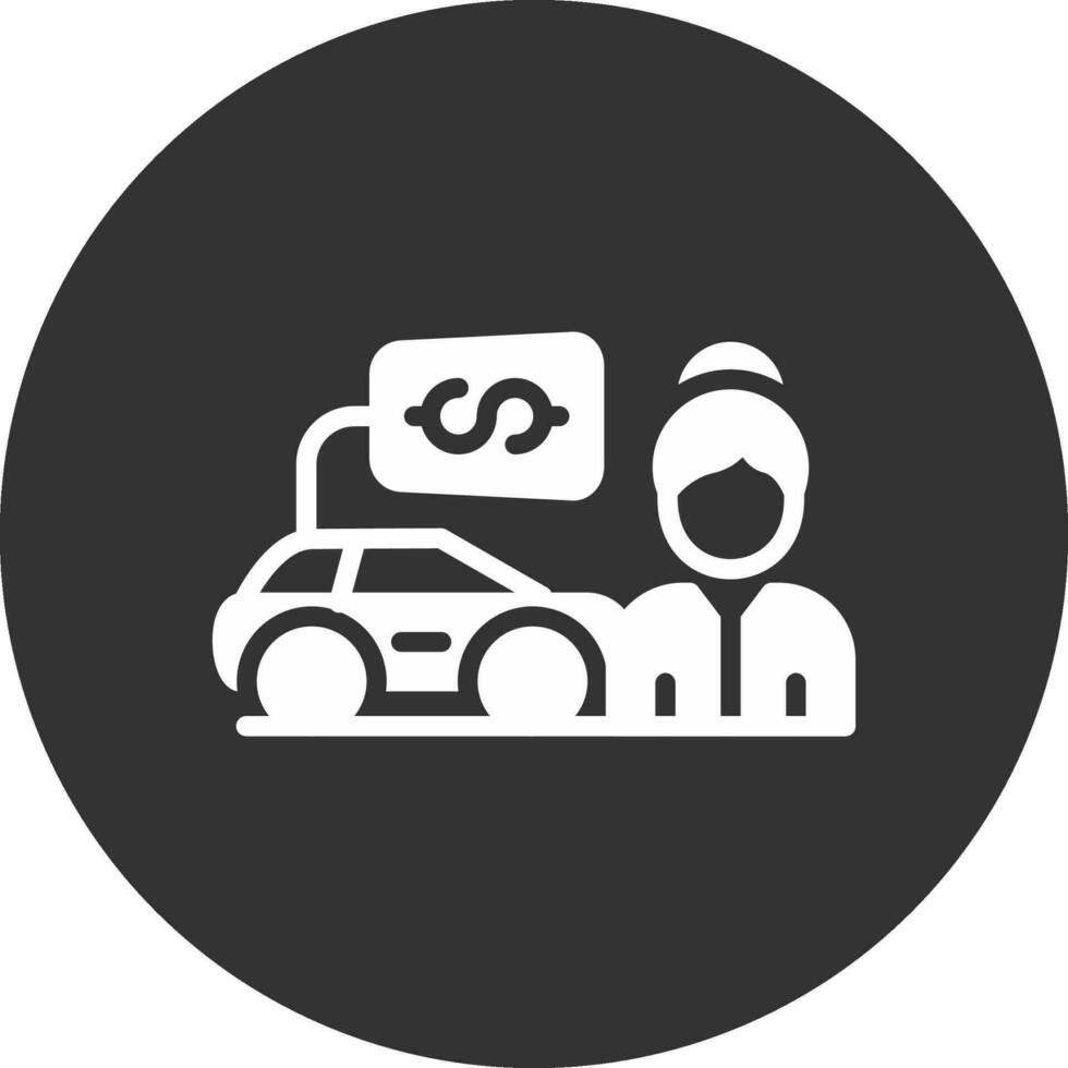 Car Saleswoman Creative Icon Design vector