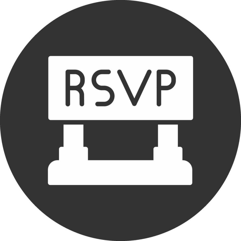 diseño de icono creativo rsvp vector