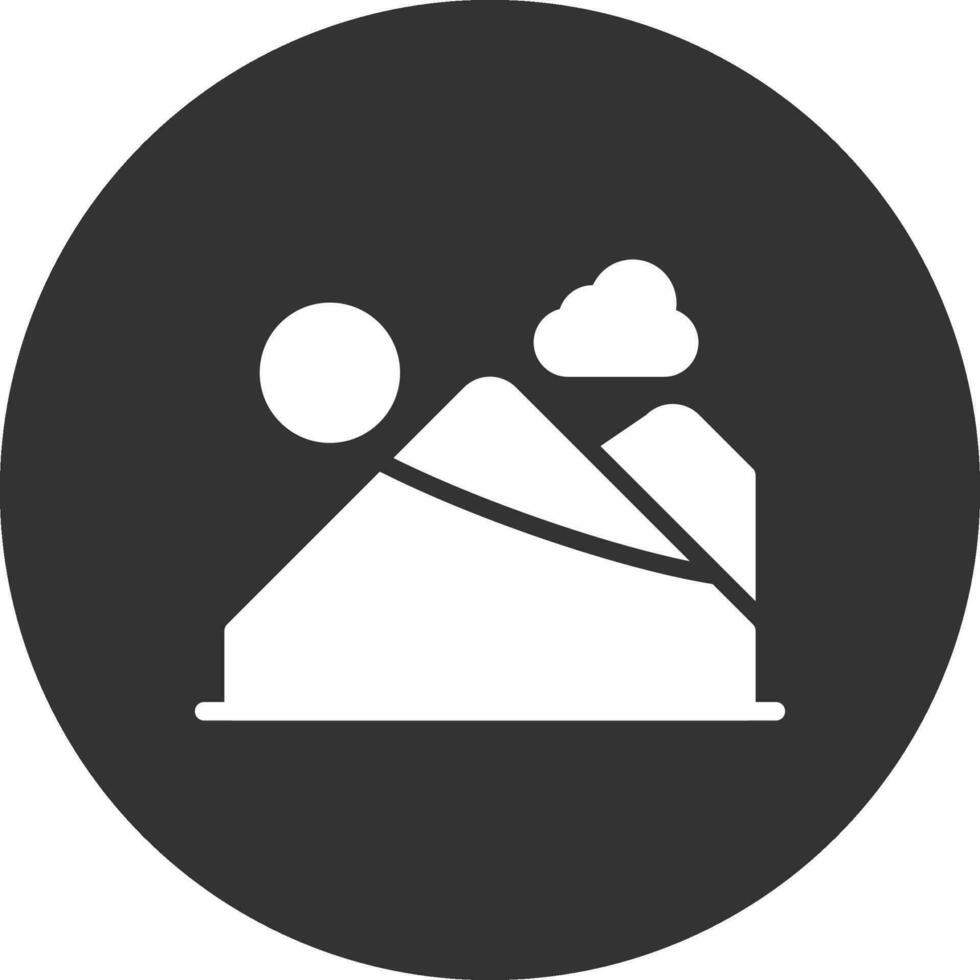 Hills Landscape Creative Icon Design vector