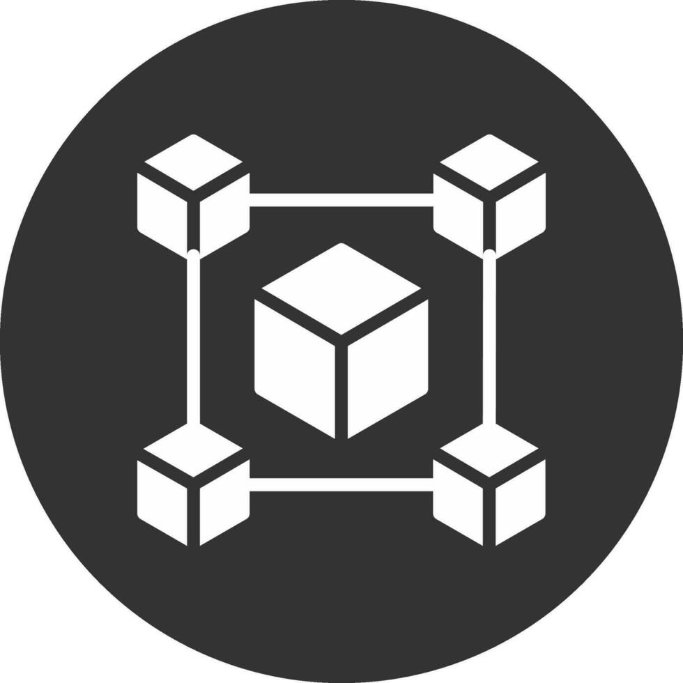 Blockchain Creative Icon Design vector