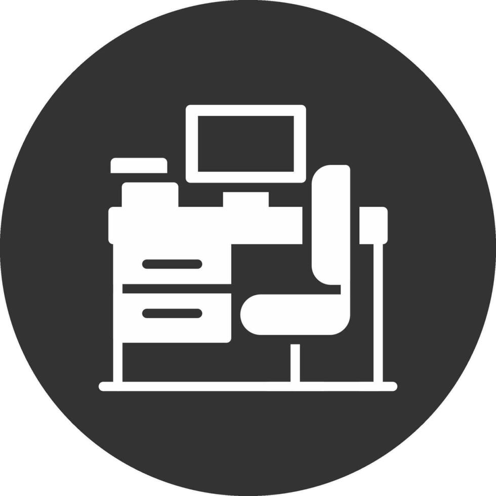 Office Desk Creative Icon Design vector