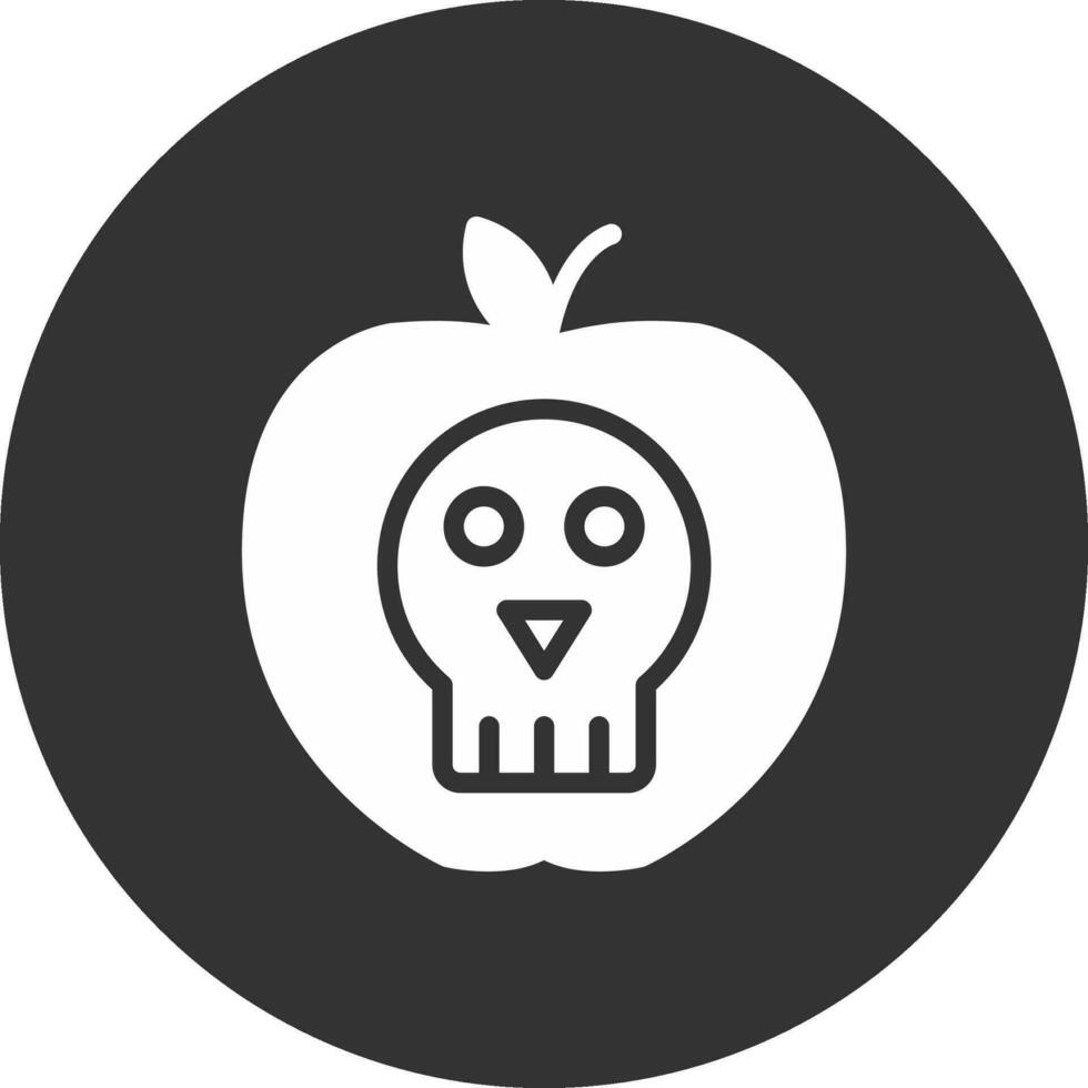 diseño de icono creativo de manzana envenenada vector