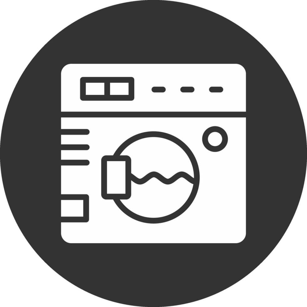 Washing Machine Creative Icon Design vector