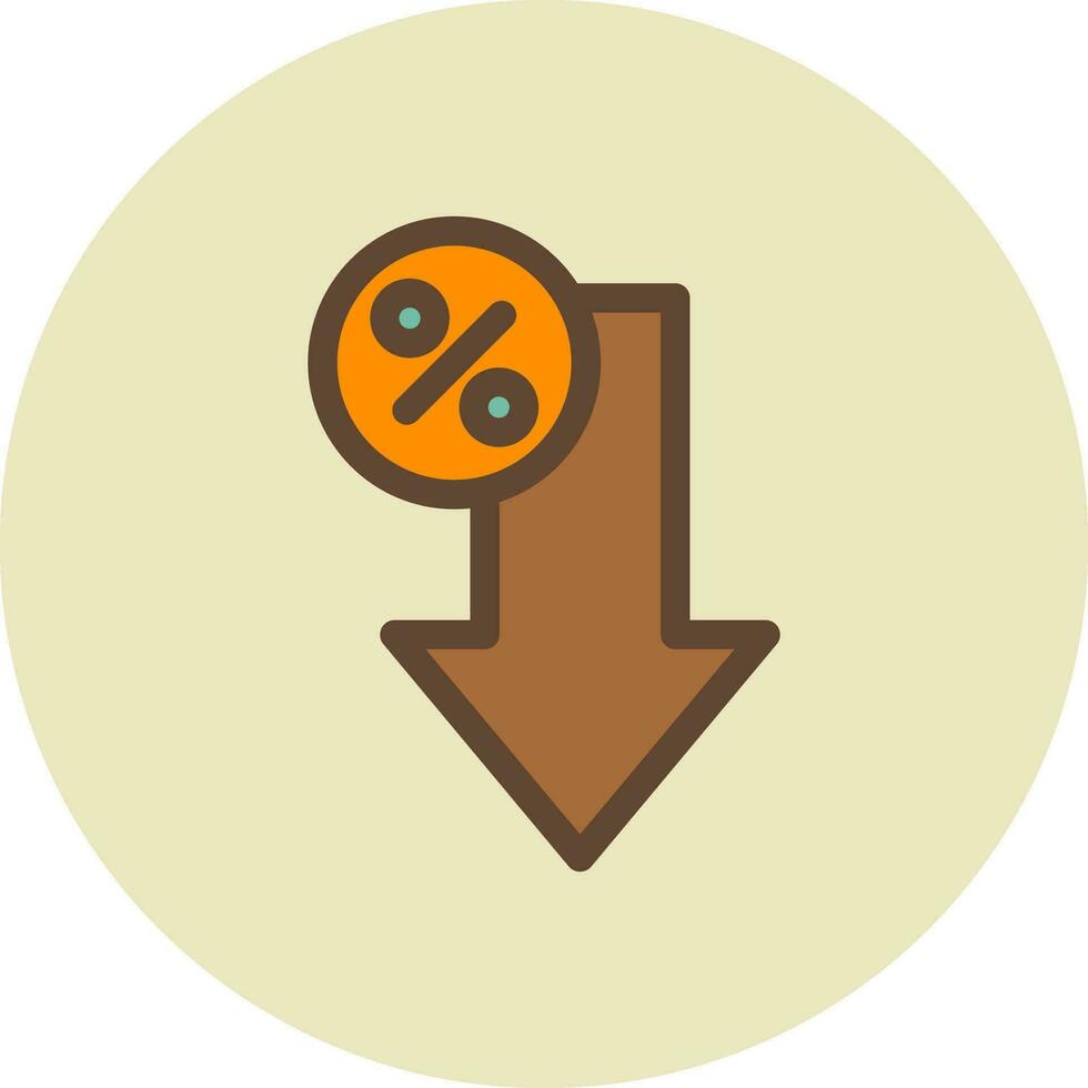 Decrease Creative Icon Design vector