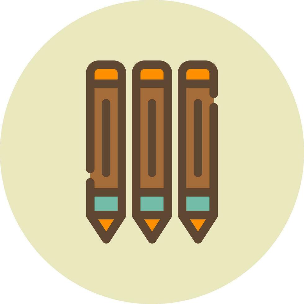 Pencils Creative Icon Design vector